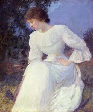 Edmund Charles Tarbell Woman in White, oil painting image